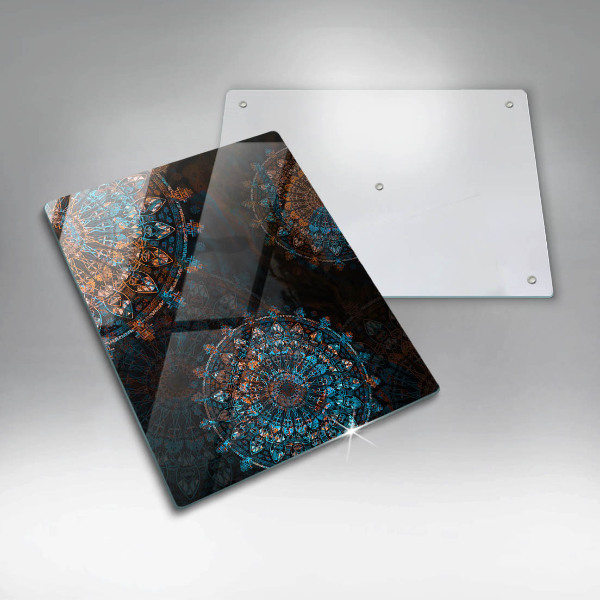 Steklena podloga za rezanje Boho vintage kolesa