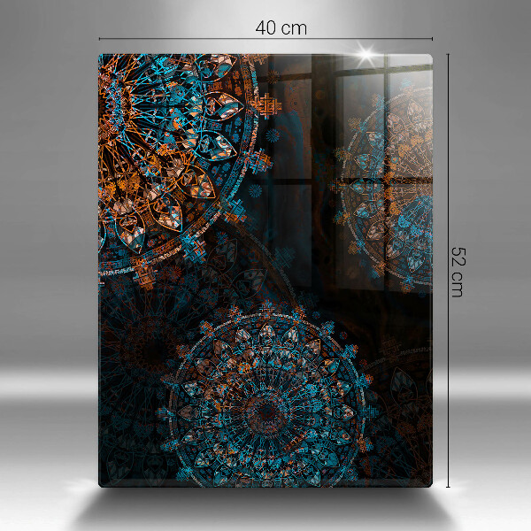 Steklena podloga za rezanje Boho vintage kolesa