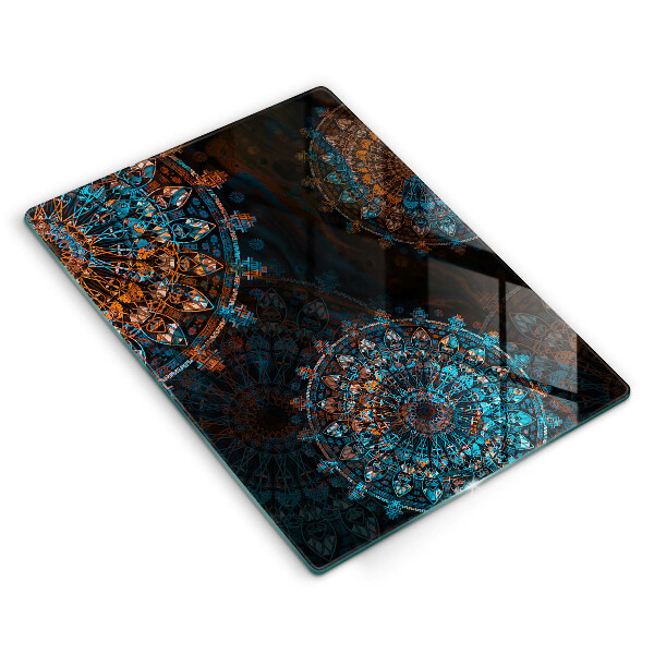 Steklena podloga za rezanje Boho vintage kolesa