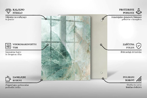 Steklena podloga za rezanje Boho vintage kolesa