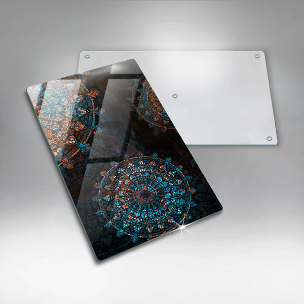 Steklena podloga za rezanje Boho vintage kolesa