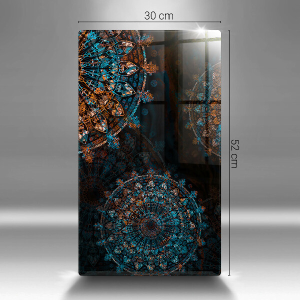 Steklena podloga za rezanje Boho vintage kolesa