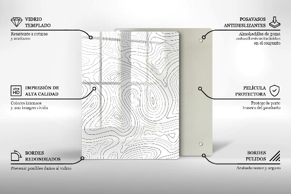 Steklena podloga za rezanje Stari vinski zamaški
