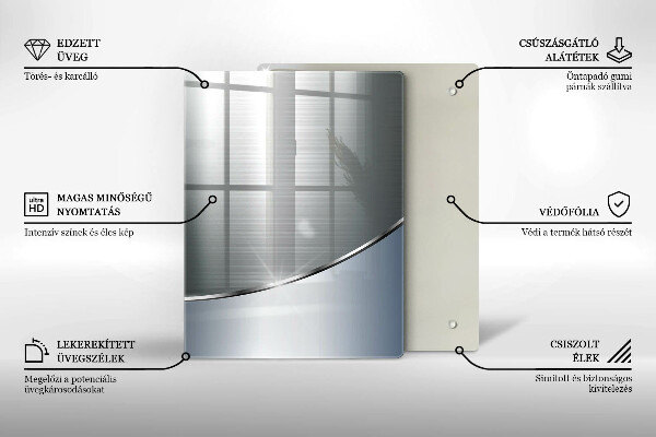 Steklena podloga za rezanje Moderne svetle table