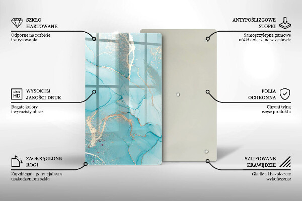 Steklena podloga za rezanje Abstrakcija kamna