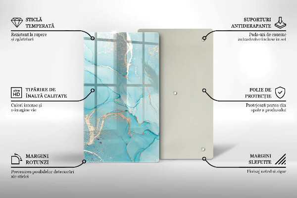 Steklena podloga za rezanje Abstrakcija kamna