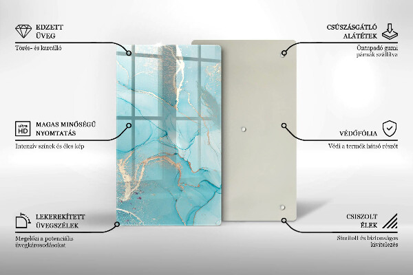Steklena podloga za rezanje Abstrakcija kamna