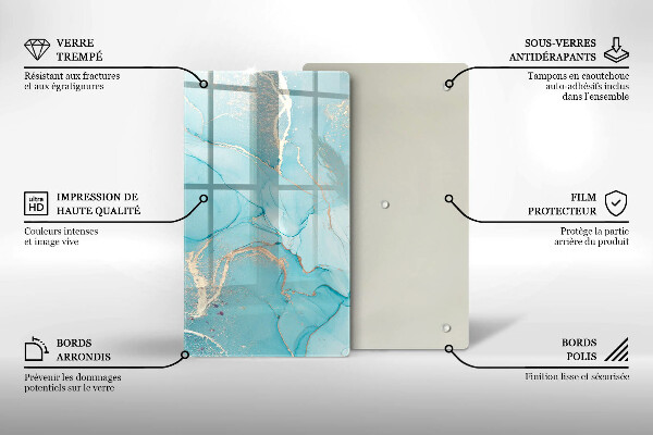 Steklena podloga za rezanje Abstrakcija kamna