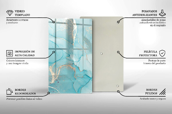 Steklena podloga za rezanje Abstrakcija kamna