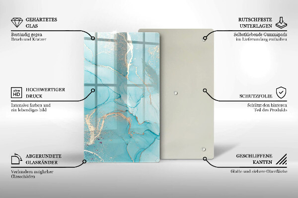 Steklena podloga za rezanje Abstrakcija kamna