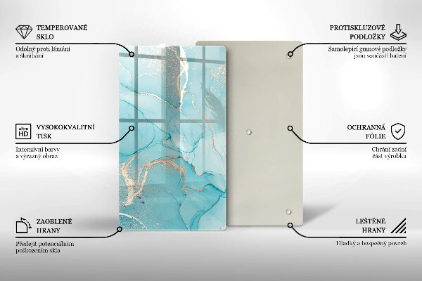 Steklena podloga za rezanje Abstrakcija kamna