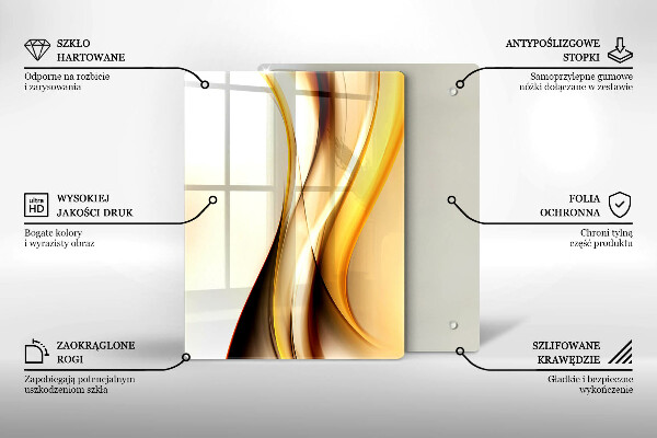 Steklena podloga za rezanje Abstrakcija kamna