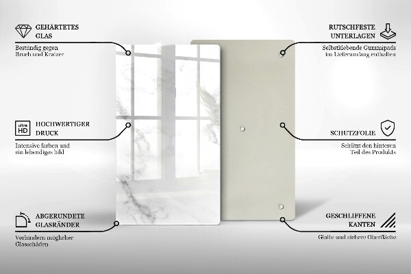 Steklena podloga za rezanje Moderni marmor