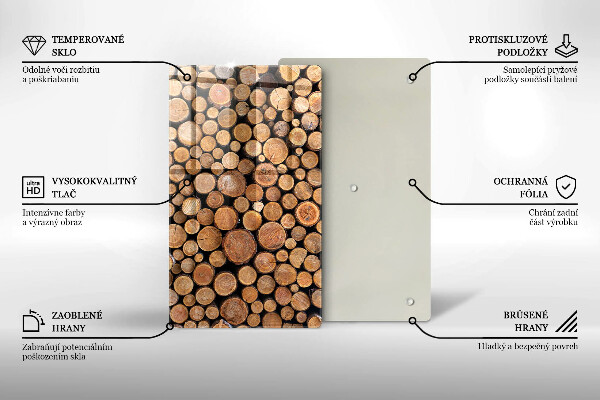 Steklena podloga za rezanje Drevesna debla