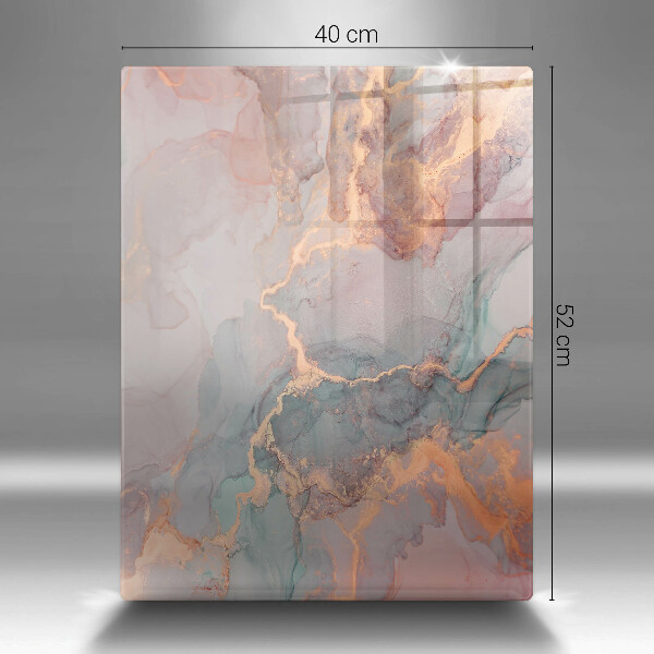 Steklena podloga za rezanje Marmor z zlatom