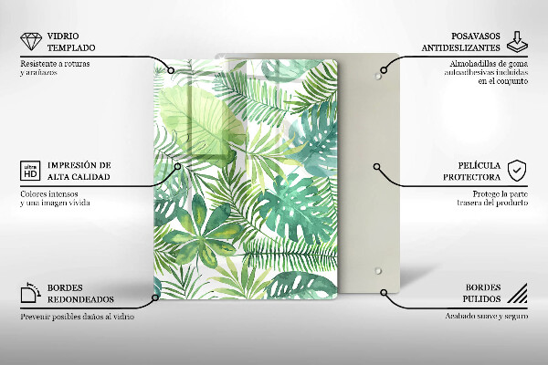 Steklena podloga za rezanje Plaža obala in morje