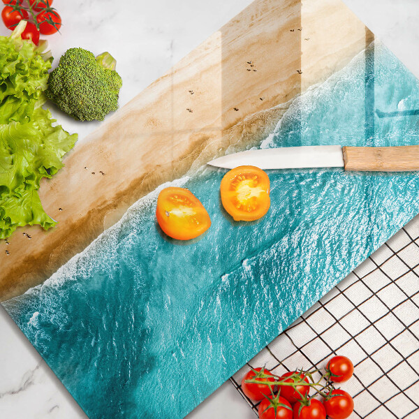 Steklena podloga za rezanje Plaža obala in morje