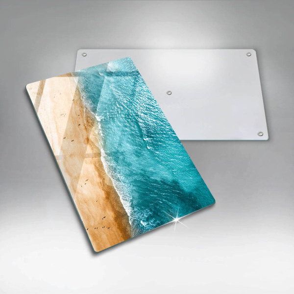 Steklena podloga za rezanje Plaža obala in morje