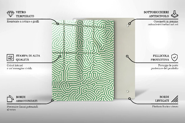 Steklena podloga za rezanje Naravni bambusi