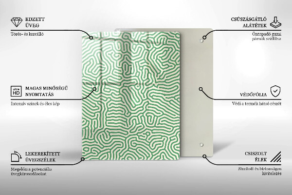 Steklena podloga za rezanje Naravni bambusi