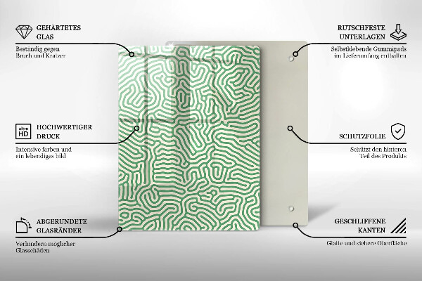 Steklena podloga za rezanje Naravni bambusi
