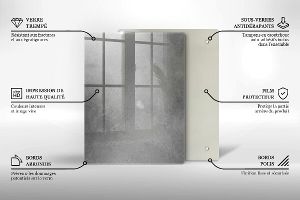 Steklena podloga za rezanje Naravna rastlina mah