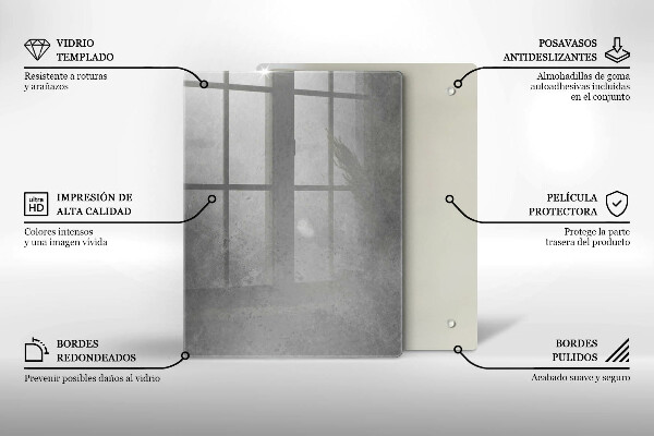 Steklena podloga za rezanje Naravna rastlina mah