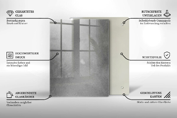Steklena podloga za rezanje Naravna rastlina mah