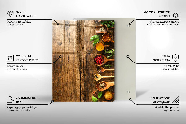 Steklena podloga za rezanje Lesene deske in listi