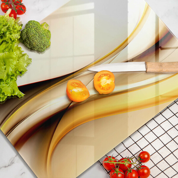 Steklena podloga za rezanje Abstraktne črte dima