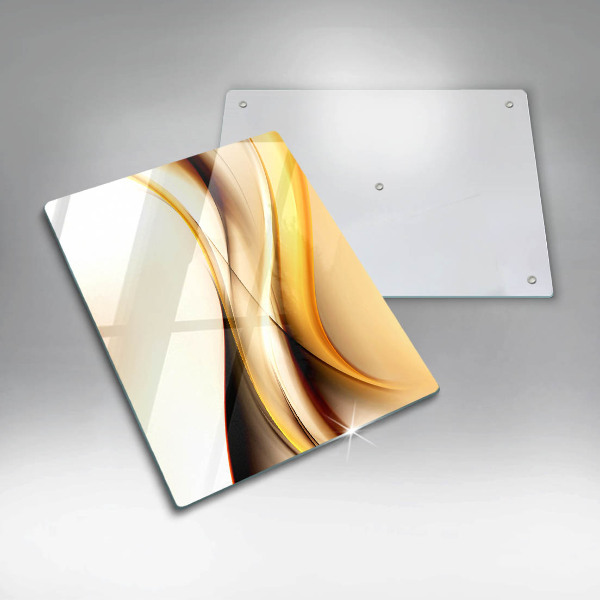 Steklena podloga za rezanje Abstraktne črte dima