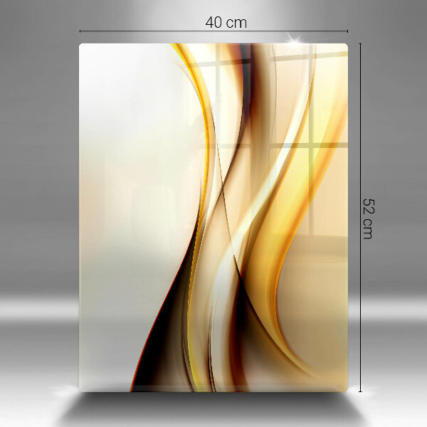 Steklena podloga za rezanje Abstraktne črte dima