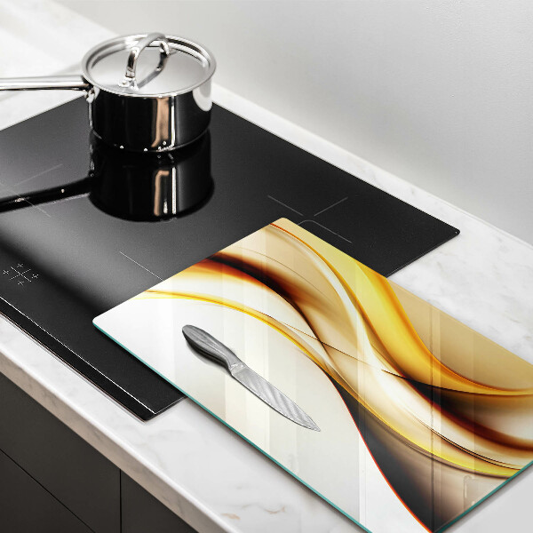 Steklena podloga za rezanje Abstraktne črte dima