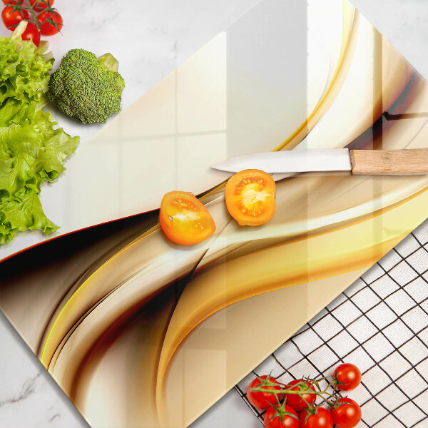 Steklena podloga za rezanje Abstraktne črte dima