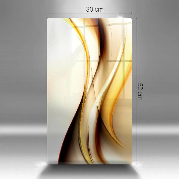 Steklena podloga za rezanje Abstraktne črte dima