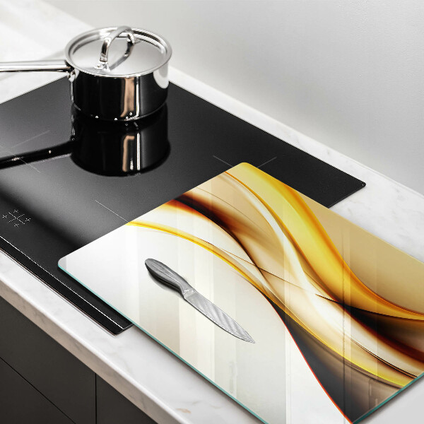 Steklena podloga za rezanje Abstraktne črte dima