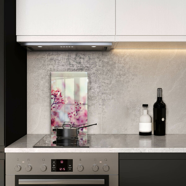 Steklena podloga za rezanje Pomladno roza cvetovi