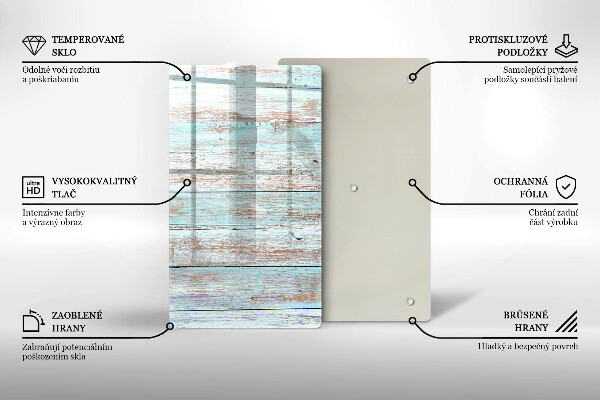 Steklena podloga za rezanje Stare vintage deske