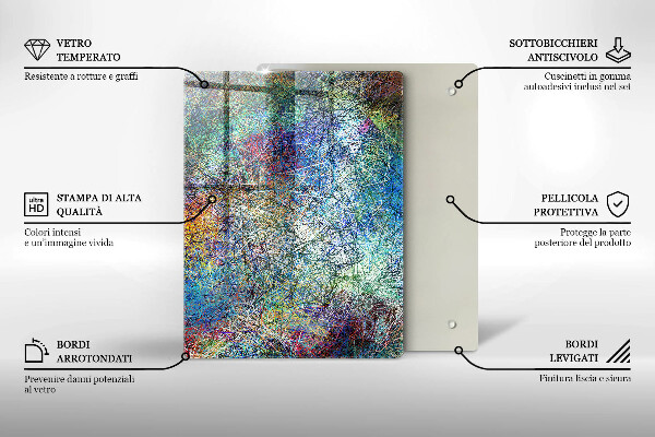 Steklena podloga za rezanje Stare vintage deske