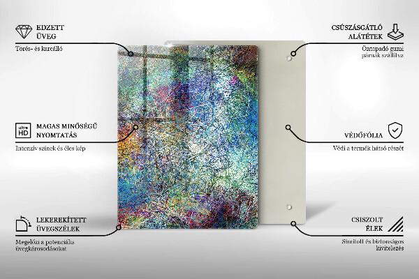 Steklena podloga za rezanje Stare vintage deske