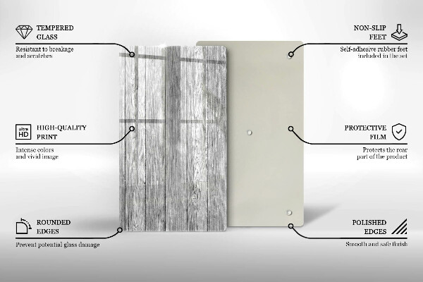 Steklena podloga za rezanje Stare lesene plošče