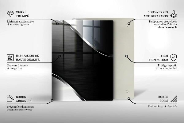 Steklena podloga za rezanje Stare lesene plošče