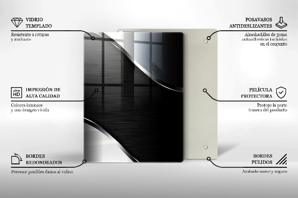 Steklena podloga za rezanje Stare lesene plošče