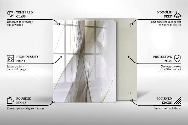 Steklena podloga za rezanje Ozadje abstrakcije strukture