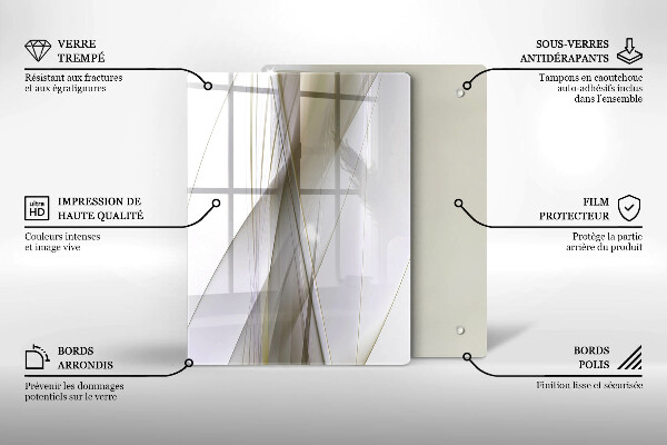 Steklena podloga za rezanje Ozadje abstrakcije strukture
