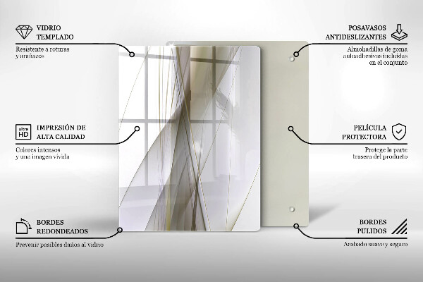 Steklena podloga za rezanje Ozadje abstrakcije strukture