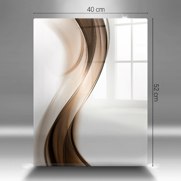 Steklena podloga za rezanje Abstraktne rjave črte