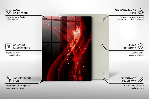 Steklena podloga za rezanje Abstraktne rjave črte
