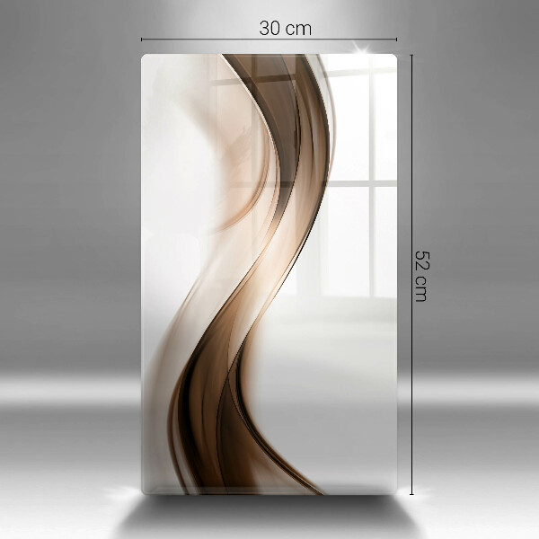 Steklena podloga za rezanje Abstraktne rjave črte