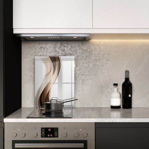 Steklena podloga za rezanje Abstraktne rjave črte